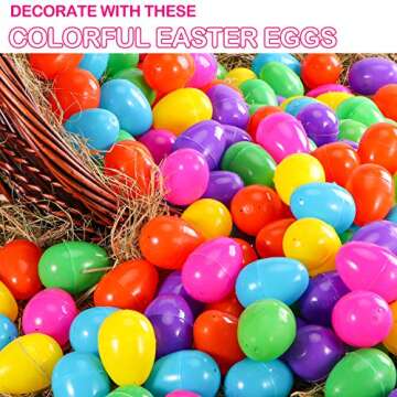 YEAHBEER 288 Plastic Easter Eggs, Easter Hunt/Easter Theme Party Favor/ Basket Stuffers Fillers/Clas...