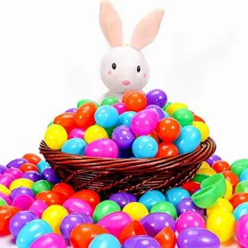 YEAHBEER 288 Colorful Plastic Easter Eggs for Kids