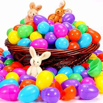 YEAHBEER 288 Colorful Plastic Easter Eggs for Kids