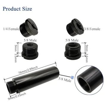 Voluty Tek Mic Stand Adapter Kit for All Audio Needs