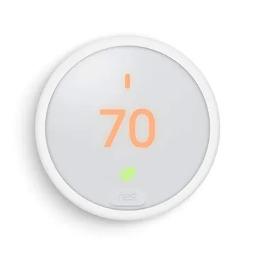 Nest Thermostat E: Smart, App-Controlled Home Comfort in Frosted White