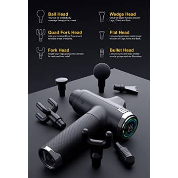 Fusion Black Pro Massage Gun for Muscle Recovery