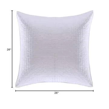 Levtex Home Cross Stitch Euro Shams Set - 100% Cotton