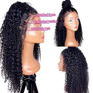 13x6 Lace Frontal Wigs for Black Women Pre Plucked Lace Wig Glueless Brazilian Remy Human Hair Wigs with Baby Hair (20 inch, 150% Density Lace Front Wig)