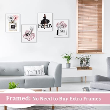 CoziTech Fashion Women Canvas Wall Art for Girls Bedroom