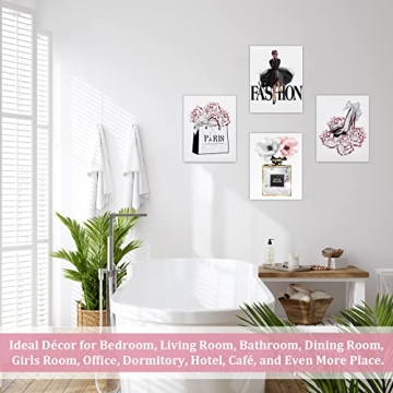 CoziTech Fashion Women Canvas Wall Art for Girls Bedroom