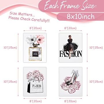 CoziTech Fashion Women Canvas Wall Art for Girls Bedroom