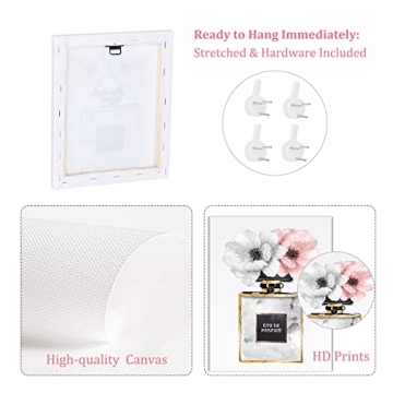 CoziTech Fashion Women Canvas Wall Art for Girls Bedroom