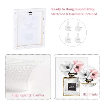 CoziTech Fashion Women Canvas Wall Art for Girls Bedroom