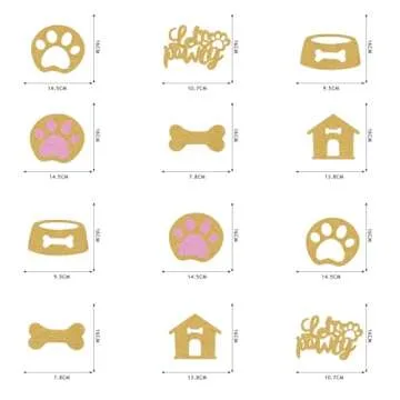 Puppy Dog Party Decoration Let's Pawty Birthday Party Streamers Dog Paw Bday Party Hanging Swrils Decoration 24pcs Party Decor Banner Supplies, Assembled and Ready to Use