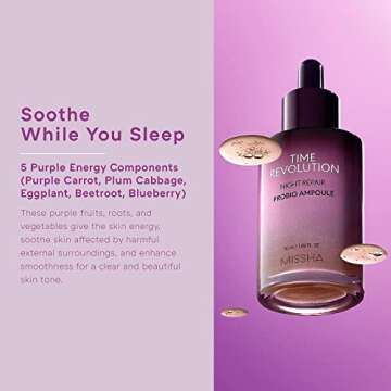 MISSHA Time Revolution Night Repair Probio Face Serum Ampoule (1.69 Fl Oz) -Intense Hydration, Probiotic Strength, Clear Complexion, Wrinkle Improvement, and Enhanced Elasticity