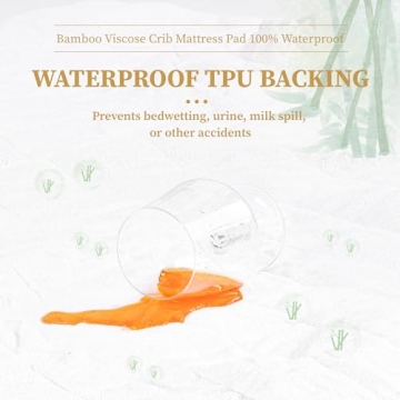 Soft Bamboo Viscose Crib Mattress Protectors 2-Pack