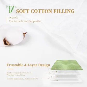 Soft Bamboo Viscose Crib Mattress Protectors 2-Pack