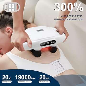 6 Head Massage Gun Deep Tissue with 9 Levels & 9 Modes, Professional Electric Massager Tool for Legs...