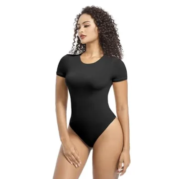 YIANNA Short Sleeve Bodysuit for Women - Stylish & Comfy