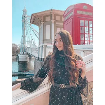 Earnda Women's Faux Leather Belt - Fashionable Waist Accessory