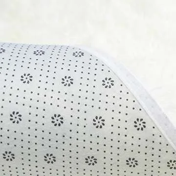 Junovo Oval Ultra Soft Area Rug 2.6 x 5.3ft Creamy