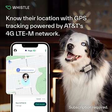 Whistle GPS + Health + Fitness - Smart Dog Collar with GPS Tracker, Waterproof Monitoring