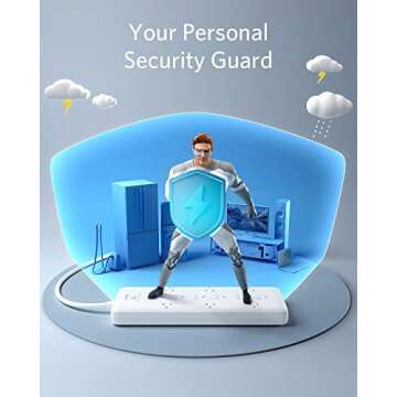 Anker Power Strip Surge Protector (2 × 4000 Joules), PowerExtend Strip 12 Outlets with Flat Plug, 1...