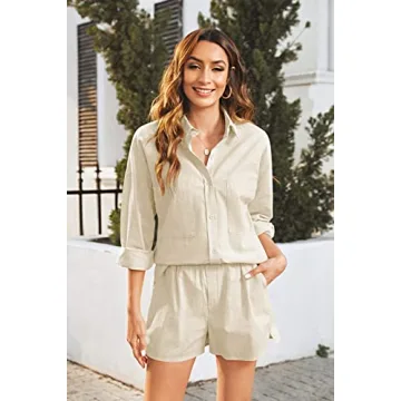 Casual Women's Linen 2-Piece Beach Loungewear Set