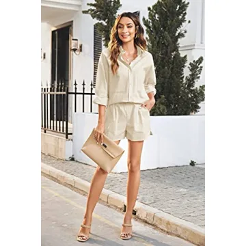 Casual Women's Linen 2-Piece Beach Loungewear Set