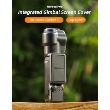 LIBOQIAO Pocket 3 Protective Case Cover for DJI Osmo Pocket 3, Gimbal Protector Lens Screen Protective Cover for DJI Osmo Pocket 3 Accessories, Transparent Black