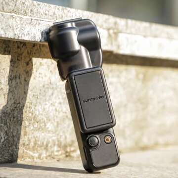 LIBOQIAO Pocket 3 Protective Case Cover for DJI Osmo Pocket 3, Gimbal Protector Lens Screen Protective Cover for DJI Osmo Pocket 3 Accessories, Transparent Black