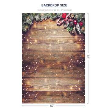 Allenjoy Snowflake Gold Glitter Christmas Backdrop