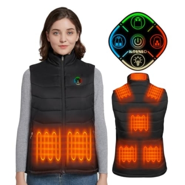KOVNLO Womens Heated Vest, 4 in 1 Smart Controller for Cozy Winters
