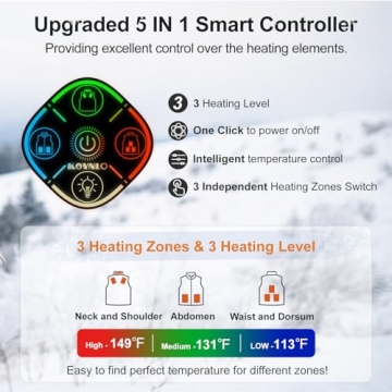 KOVNLO Heated Vest with Smart Control Lightweight Design