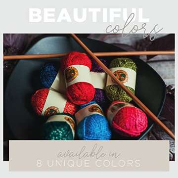 Lion Brand BonBons Yarn Pack Party - 8 Mini Skeins for Colorful Projects