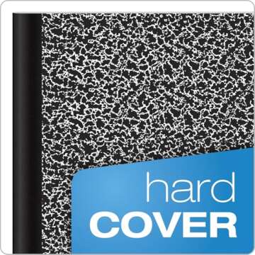 Oxford Marble Composition Book, 9 3/4 X 7 1/2 Inches, Wide Rule, Paperback, 100 Sheets, White (63795)