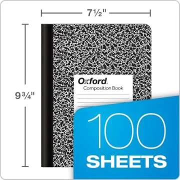Oxford Marble Composition Book - Quality 100 Sheets