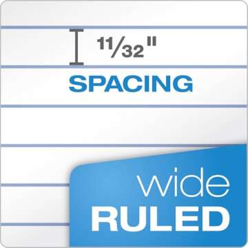 Oxford Marble Composition Book, 9 3/4 X 7 1/2 Inches, Wide Rule, Paperback, 100 Sheets, White (63795)