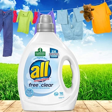 All Liquid Laundry Detergent for Sensitive Skin, 110 Loads