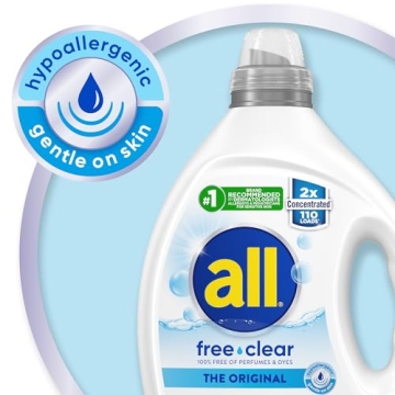 All Liquid Laundry Detergent for Sensitive Skin, 110 Loads