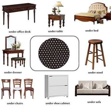 Non Slip Furniture Pads - Furnigear Premium 129 Pack Furniture Grippers Adhesive Furniture Felt Pads, Silicone Points Surface Keep in Place Furniture - Best Floor Protectors