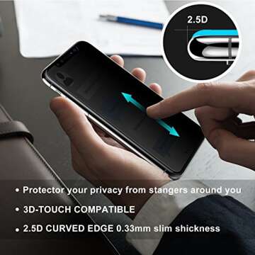 [2 Packs] iPhone Xs/X Privacy Screen Protector by Loopilops