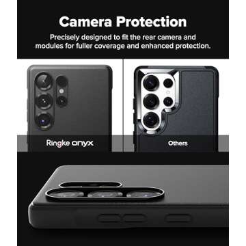 Ringke Onyx [Compatible with MagSafe] Designed for Samsung Galaxy S25 Ultra Case, Anti-Fingerprint Technology Prevents Oily Smudges Non-Slip Enhanced Grip Precise Cutouts for Camera - Magnetic Black
