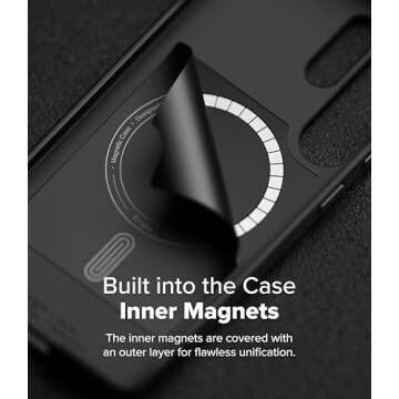 Ringke Onyx [Compatible with MagSafe] Designed for Samsung Galaxy S25 Ultra Case, Anti-Fingerprint Technology Prevents Oily Smudges Non-Slip Enhanced Grip Precise Cutouts for Camera - Magnetic Black