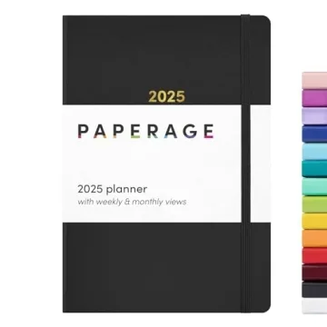 PAPERAGE 2025 Weekly & Monthly Hardcover Planner - Your Ultimate Organizer