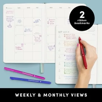 PAPERAGE 2025 Weekly & Monthly Planner - Stylish Organizer