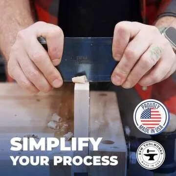 DFM Tool Works Rectangle Card Scraper - Precision Cabinet Multi-use Scraper for Woodworking, Wood Fine Finishers, Glue Scraper, Quality Handcrafted Card Shaping Tool - Made in USA, 2 Quantity - Blue