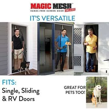 Magic Mesh Deluxe Magnetic Screen Door | Kid & Pet Friendly