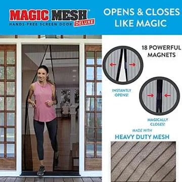 Magic Mesh Deluxe Magnetic Screen Door | Kid & Pet Friendly