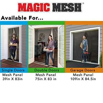 Magic Mesh Deluxe Magnetic Screen Door | Kid & Pet Friendly