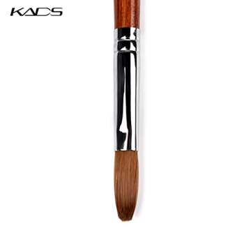 KADS Kolinsky Sable Acrylic Nail Art Brush Red Wood Pen Nail Brush for Nail Art Manicure Tool (14#)