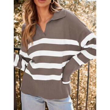 LILLUSORY Striped Oversized Sweater for Fall Fashion 2025