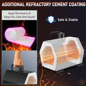 VEVOR Propane Forge Portable, Single Burner 2600°F Metal and Knife Forge, Large Capacity Blacksmithing Farrier Forges, Gas Forging Tools and Equipment, Complete Mini Forge Kit