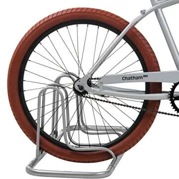 Retrospec Stash Rack 2 Bike Floor Stand Bicycle Storage Organizer, Grey